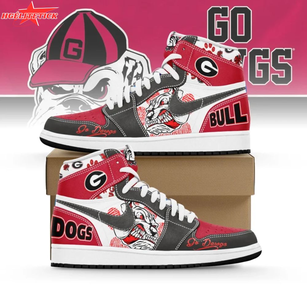 Georgia Bulldogs AJ1 High Sneakers Shoes For Men And Women Georgia Bulldogs AJ1 High Sneakers Shoes For Men And Women