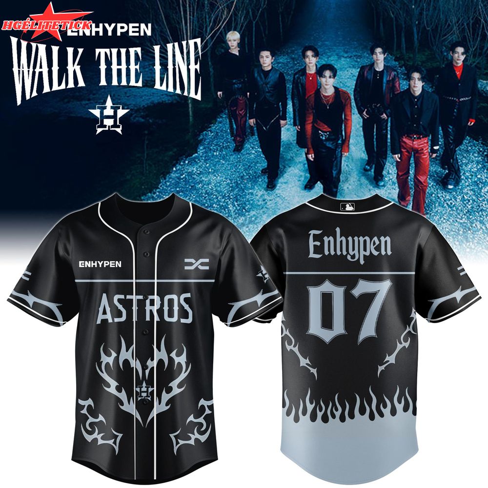 Houston Astros x Enhypen Walk The Line Tour 2025 Jersey Editions Limited Houston Astros x Enhypen Walk The Line Tour 2025 Jersey Editions Limited