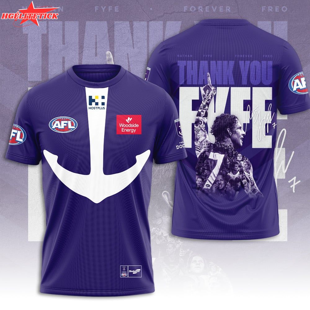 Limited Edition Fremantle Football Club x Nat Fyfe 3D T-Shirt Limited Edition Fremantle Football Club x Nat Fyfe 3D T-Shirt