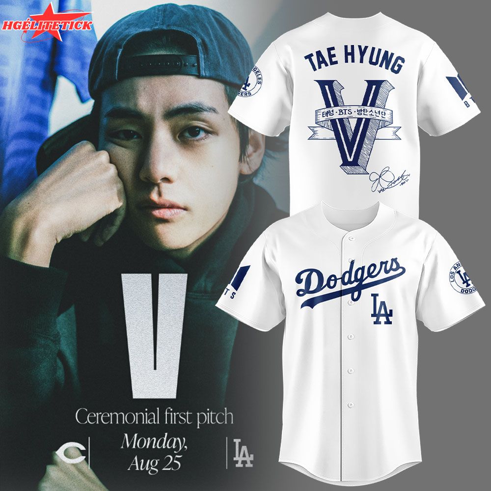 Los Angeles Dodgers x Tae-Hyung White Jersey Los Angeles Dodgers x Tae-Hyung White Jersey