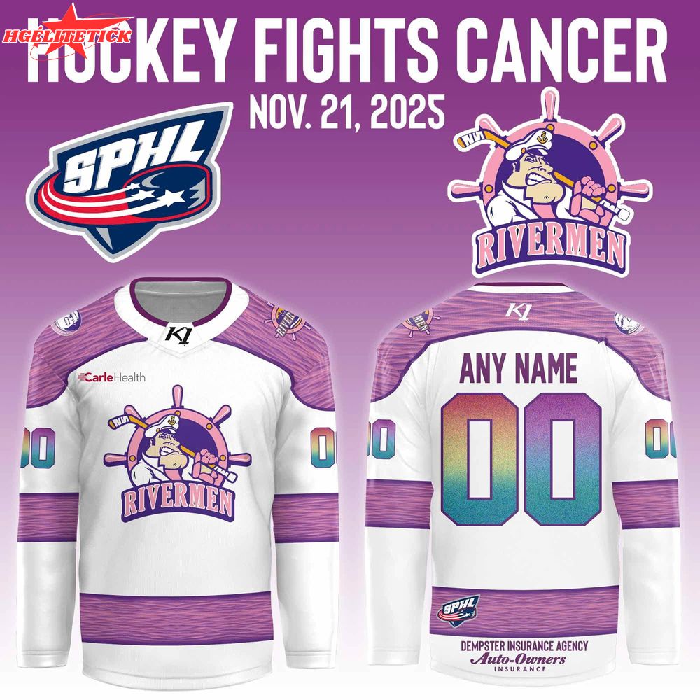 Peoria Rivermen x Hockey Fights Cancer Night 2025 Limited Jerseys Peoria Rivermen x Hockey Fights Cancer Night 2025 Limited Jerseys