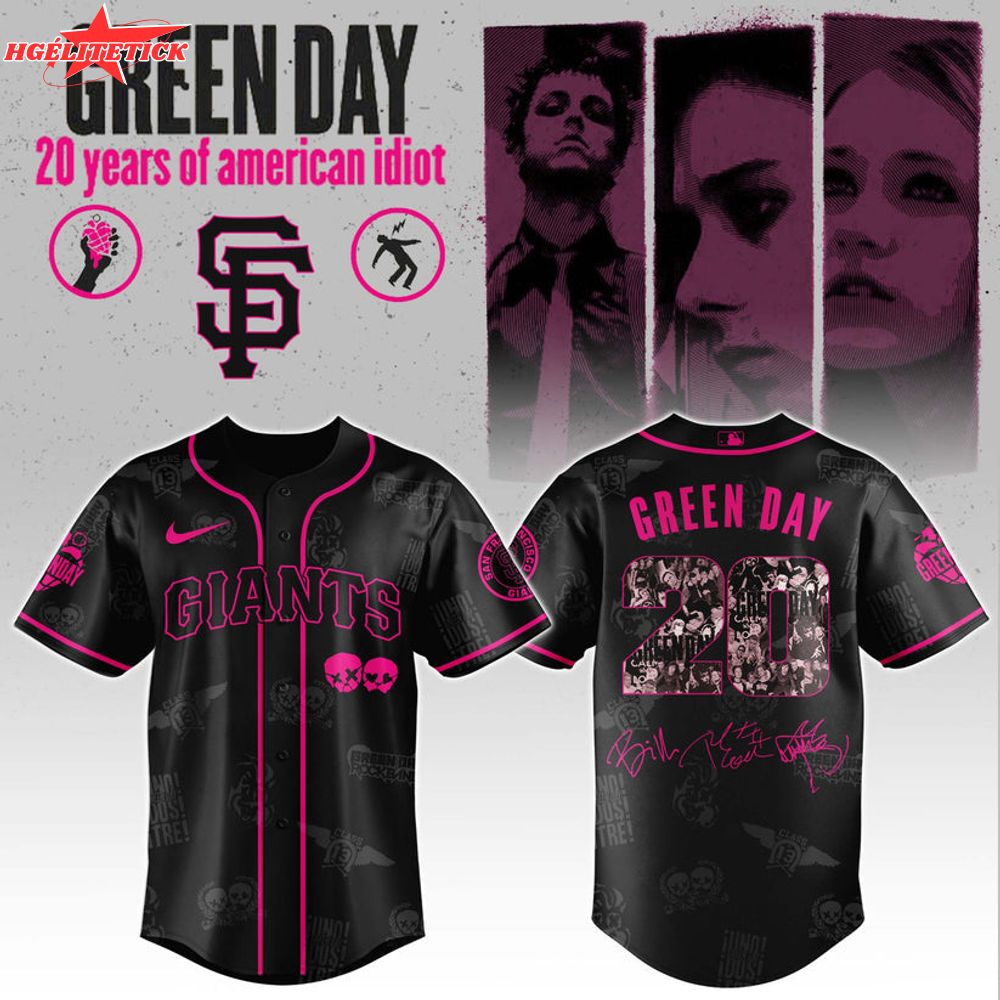 SF Giants x Green Day 20th Anniversary Jersey 2025 Editions Limited SF Giants x Green Day 20th Anniversary Jersey 2025 Editions Limited