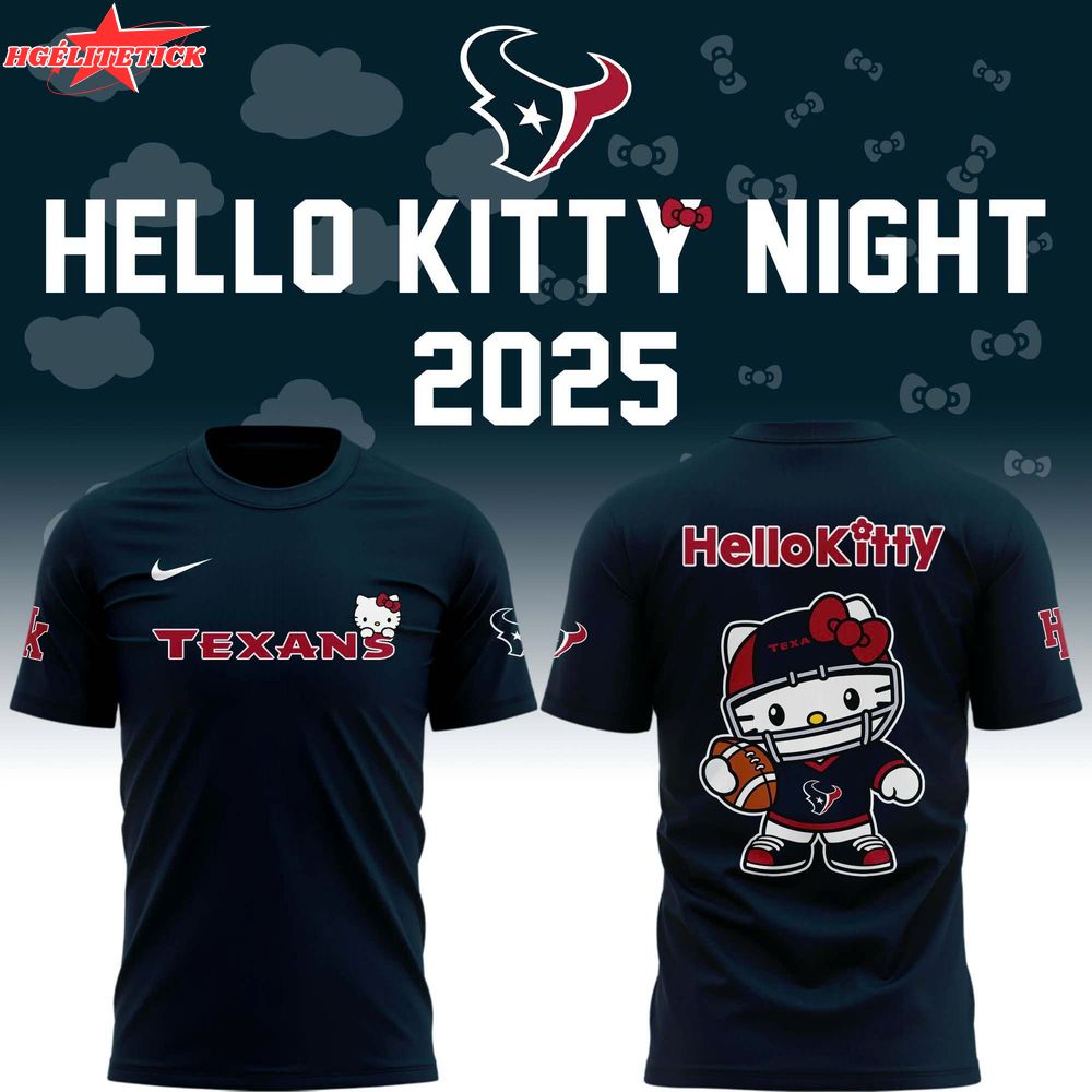 Special New Texans x Hello Kitty Tshirt 2025 Special New Texans x Hello Kitty Tshirt 2025