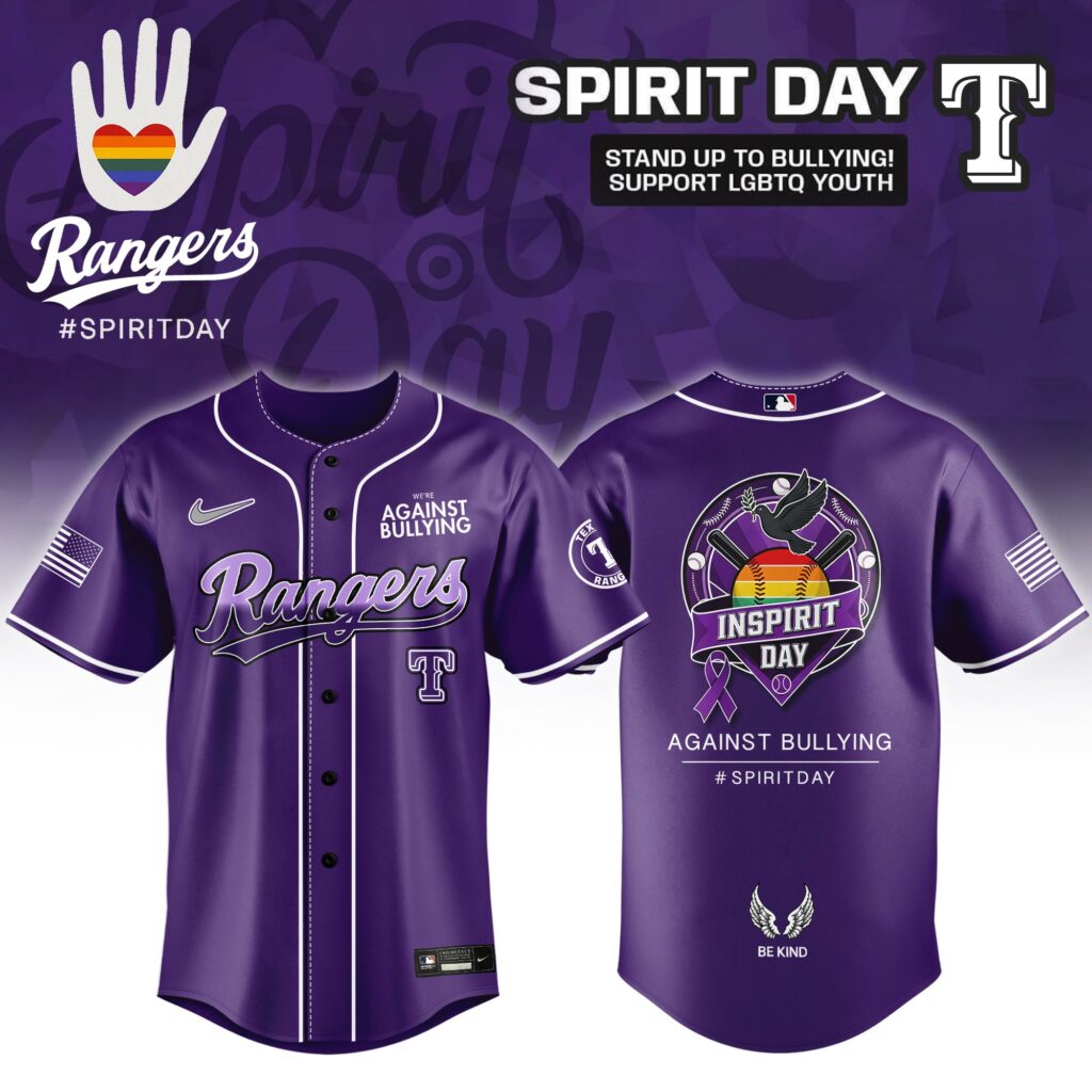 Texas Rangers– Spirit Day Limited Edition Jersey Texas Rangers– Spirit Day Limited Edition Jersey