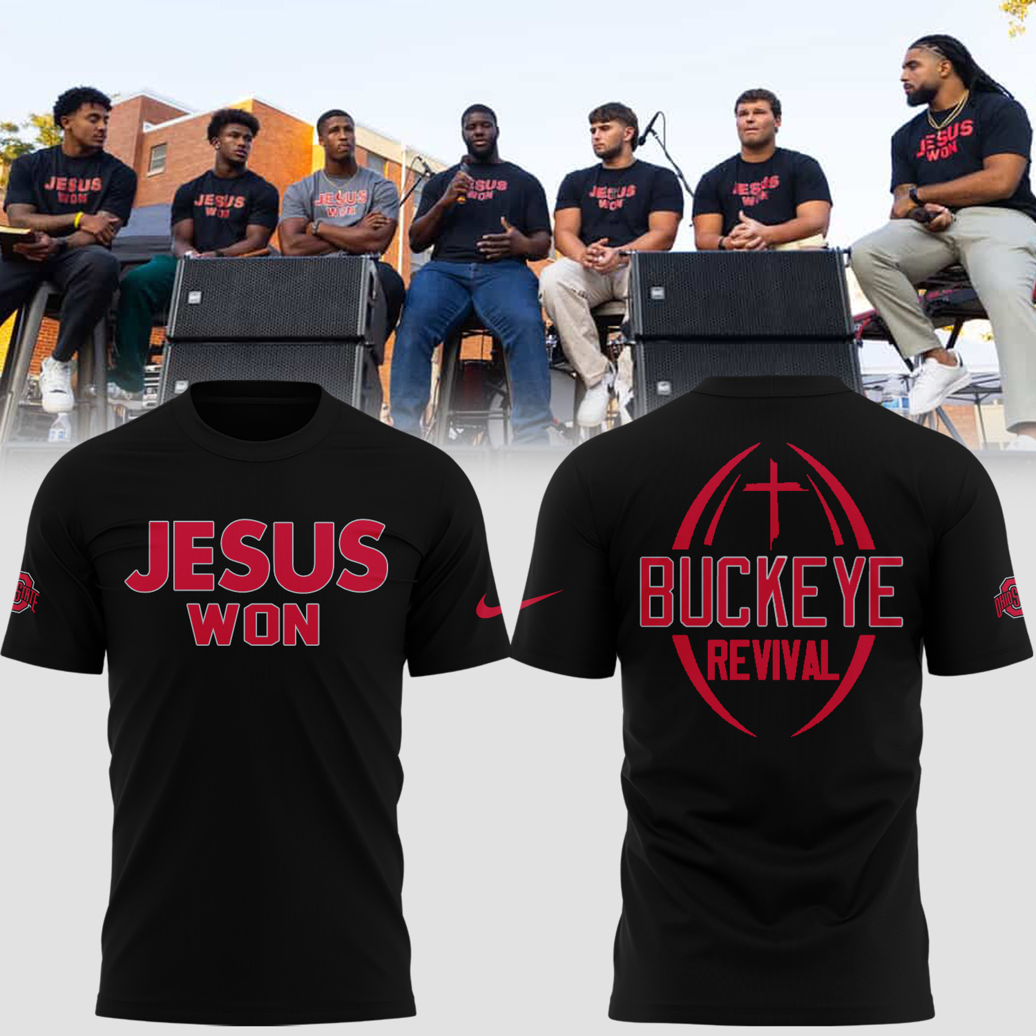 Special New Ohio State Football JESUS WON Tshirt 2025 Special New Ohio State Football JESUS WON Tshirt 2025