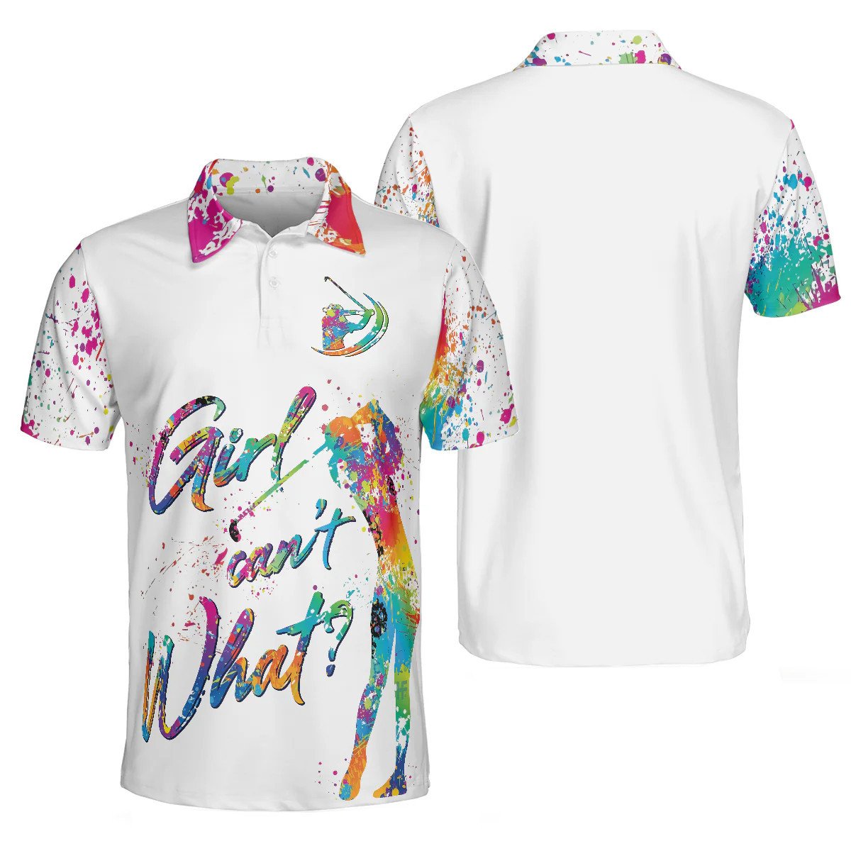 Girl Can't What Golf Men Polo Shirt Girl Can't What Golf Men Polo Shirt