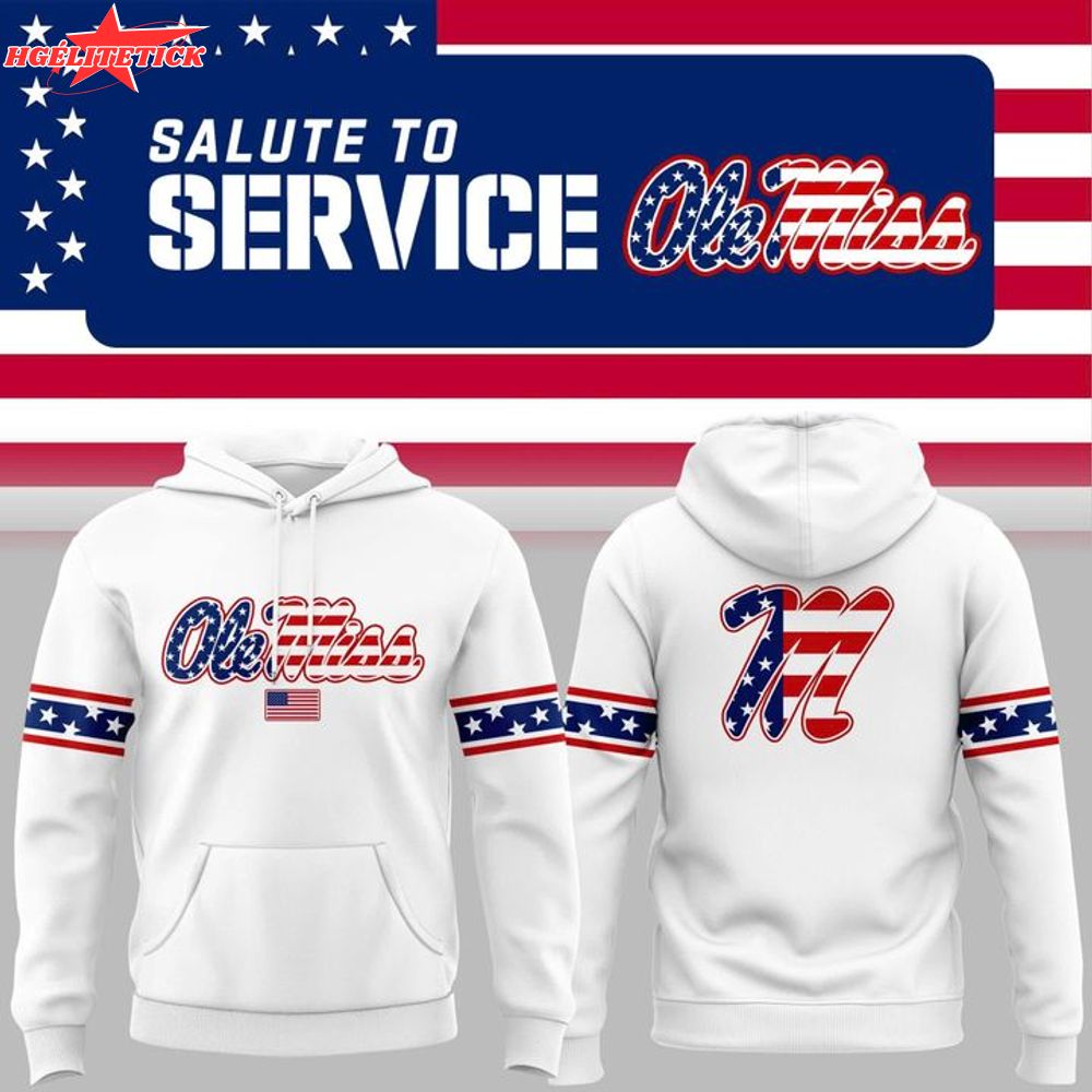 2025 Military Appreciation Ole Miss Wordmark Hoodie 2025 Military Appreciation Ole Miss Wordmark Hoodie
