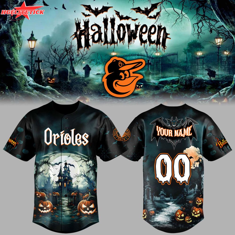 Baltimore Orioles x Halloween Limited Edition-3D Baseball Jersey Baltimore Orioles x Halloween Limited Edition-3D Baseball Jersey