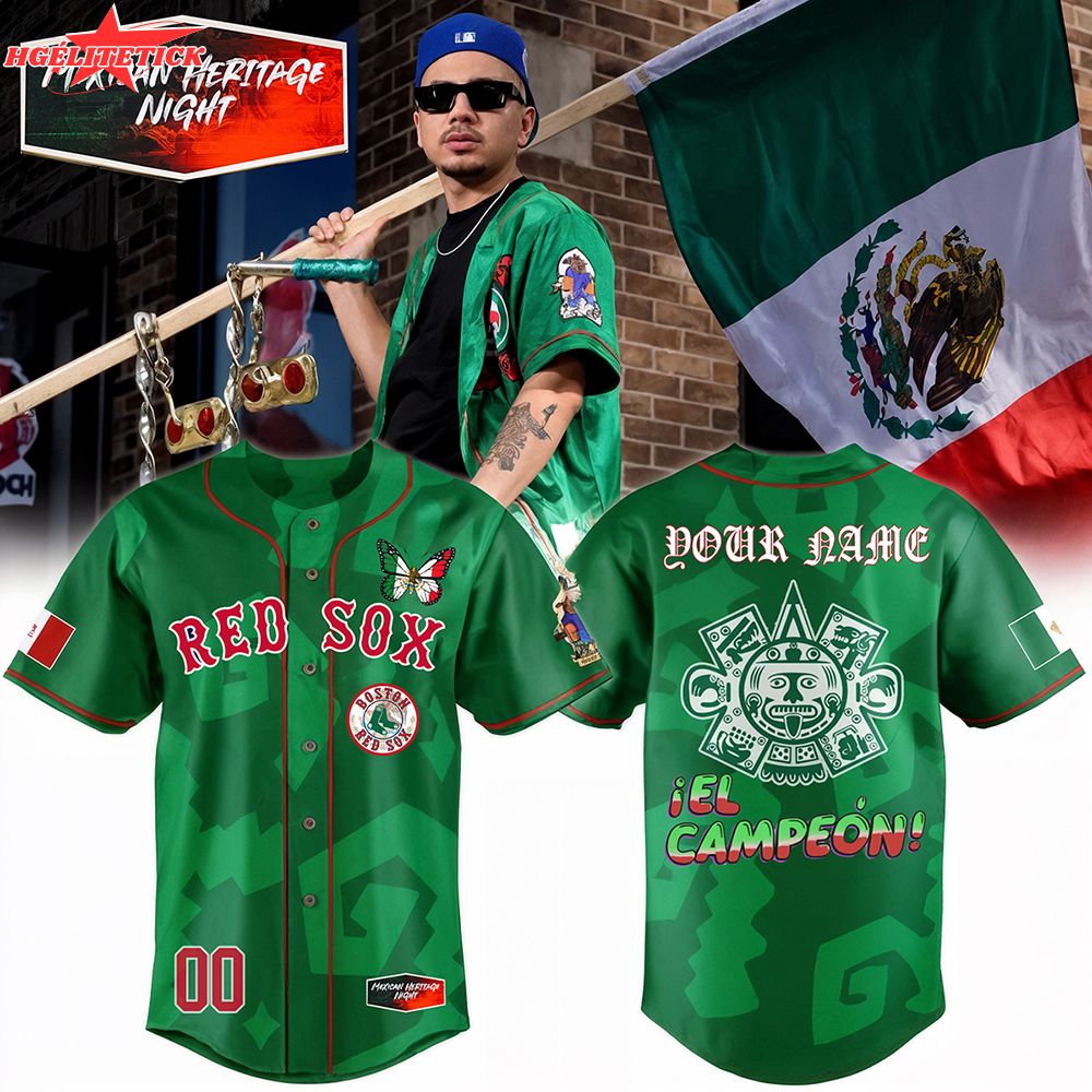 Boston Red Sox Mexican Heritage Night-3D Baseball Jersey Boston Red Sox Mexican Heritage Night-3D Baseball Jersey