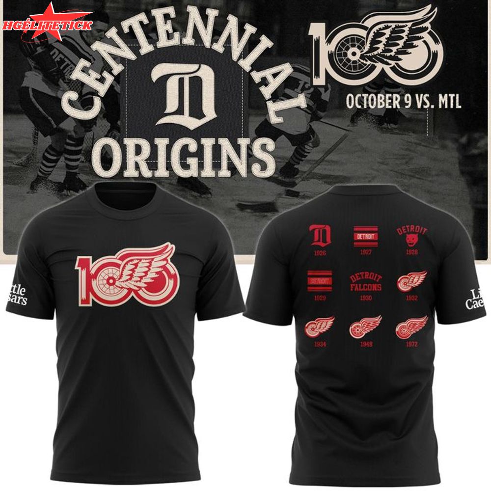 Detroit Red Wings Centennial Original Limited T-shirt 2025 Detroit Red Wings Centennial Original Limited T-shirt 2025