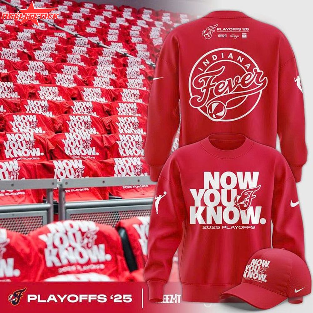 Fever Now You Know 2025 Playoffs Sweatshirt (Red) Fever Now You Know 2025 Playoffs Sweatshirt (Red)