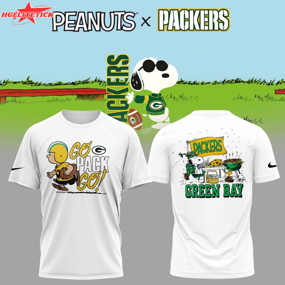 Green Bay Packers X Snoopy 2025 New Season Collection Tshirt Green Bay Packers X Snoopy 2025 New Season Collection Tshirt