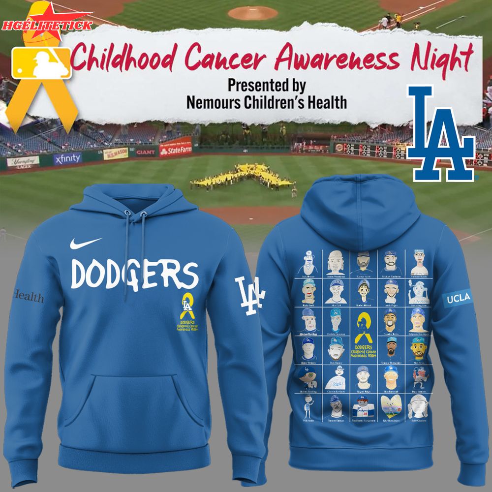 LA Dodgers Childhood Cancer Awareness Night Limited Blue Hoodie LA Dodgers Childhood Cancer Awareness Night Limited Blue Hoodie