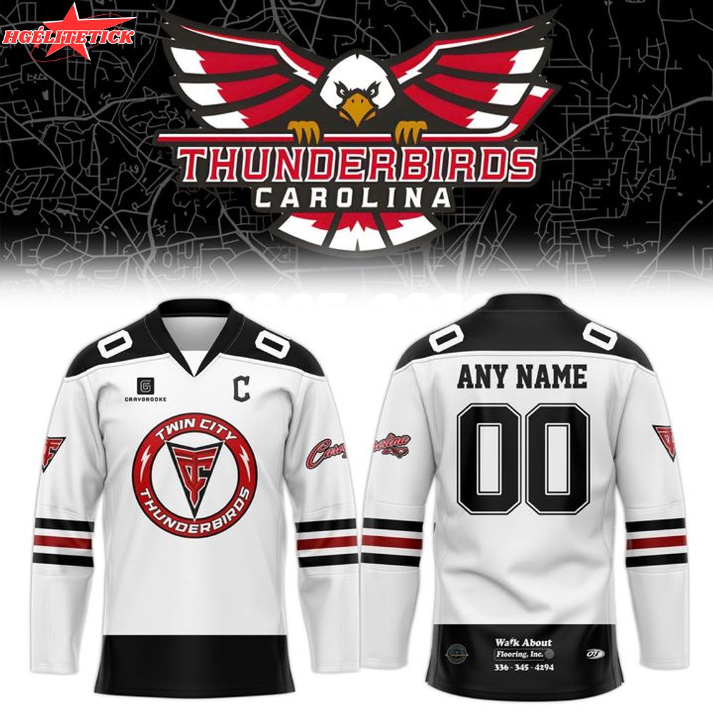 Limited Edition Carolina Thunderbirds New Jerseys Seasoon 2025-2026(White) Limited Edition Carolina Thunderbirds New Jerseys Seasoon 2025-2026(White)