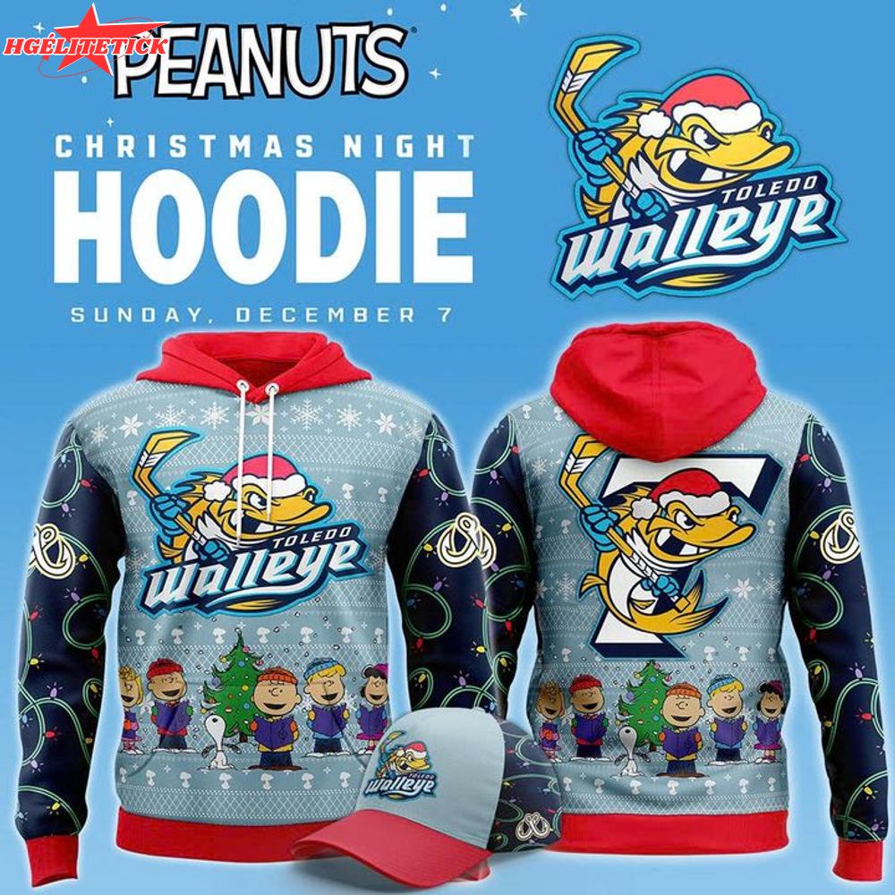 Limited Edition Toledo Walleye x Peanuts Hoodie 2025 Limited Edition Toledo Walleye x Peanuts Hoodie 2025