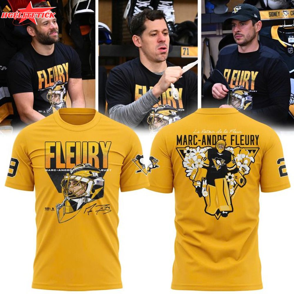 Limited edition Pittsburgh Penguins Yellow Marc-Andre Fleury T-shirt Limited edition Pittsburgh Penguins Yellow Marc-Andre Fleury T-shirt