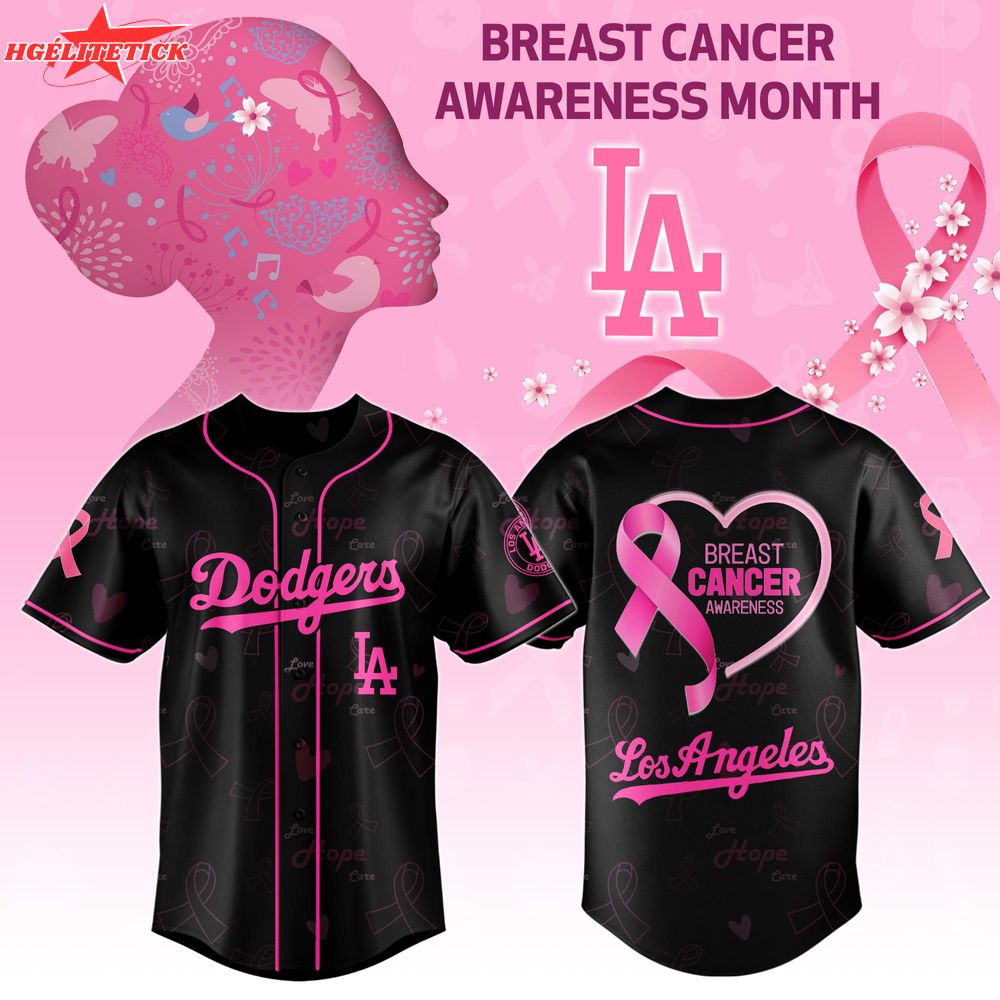 Los Angeles Dodgers x x Breast Cancer Awareness Month 2025 Black Jersey-3D Baseball Jersey Los Angeles Dodgers x x Breast Cancer Awareness Month 2025 Black Jersey-3D Baseball Jersey
