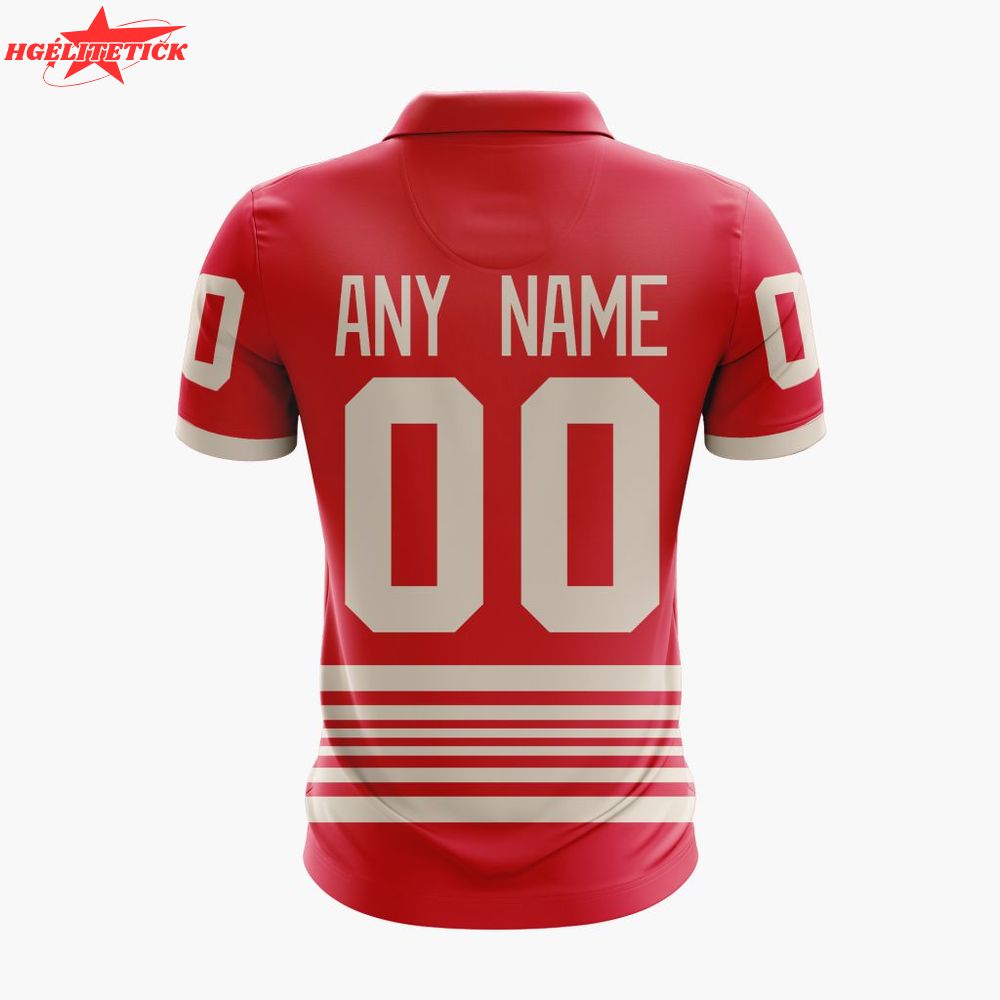 NHL Detroit Red Wings Personalized Centennial Polo Design NHL Detroit Red Wings Personalized Centennial Polo Design