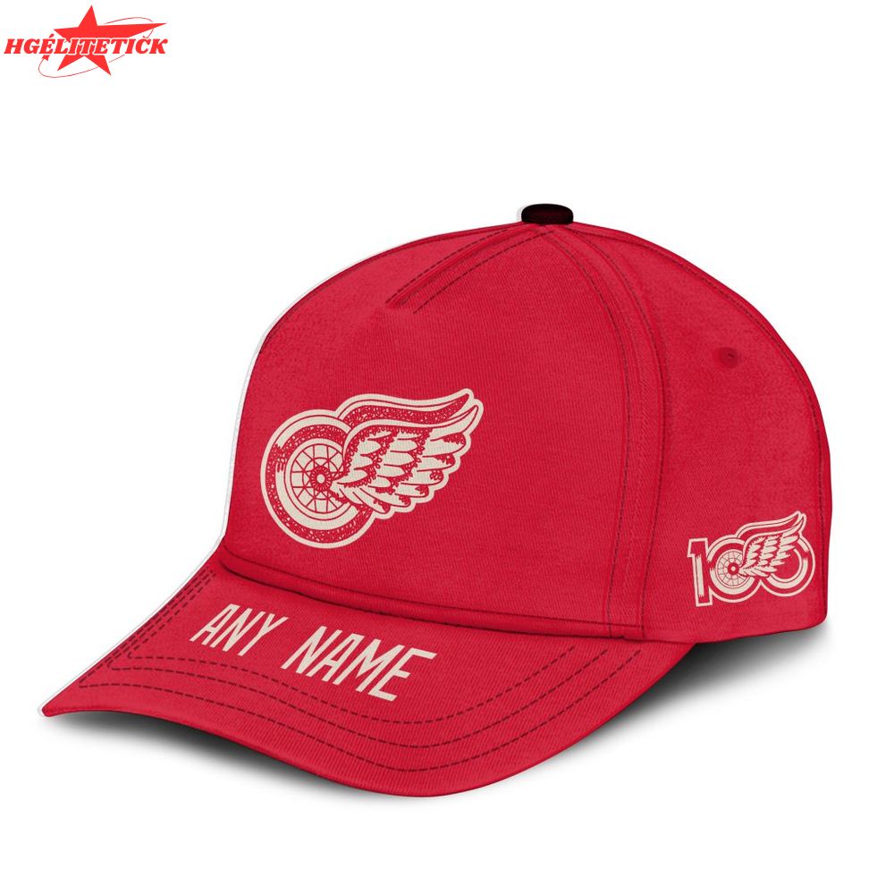 NHL Detroit Red Wings Personalized Name Centennial Classic Cap Design NHL Detroit Red Wings Personalized Name Centennial Classic Cap Design