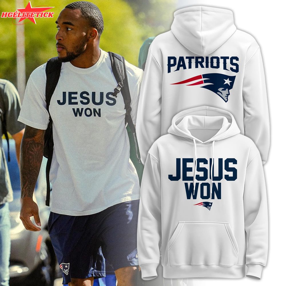 New England Patriots “Jesus Won” Hoodie New England Patriots “Jesus Won” Hoodie