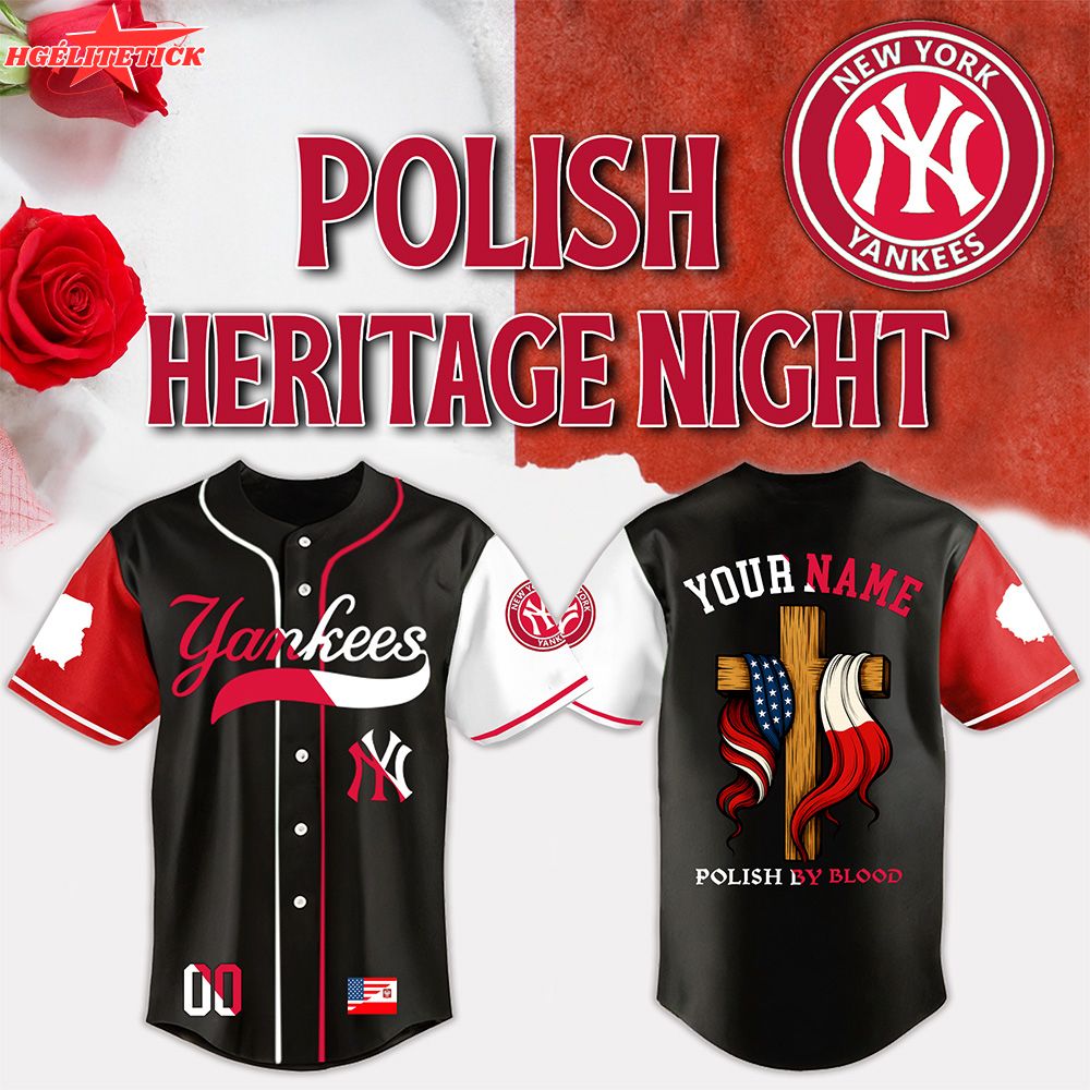 New York Yankees x Polish American Heritage Night 2025 Special-3D Baseball Jersey New York Yankees x Polish American Heritage Night 2025 Special-3D Baseball Jersey