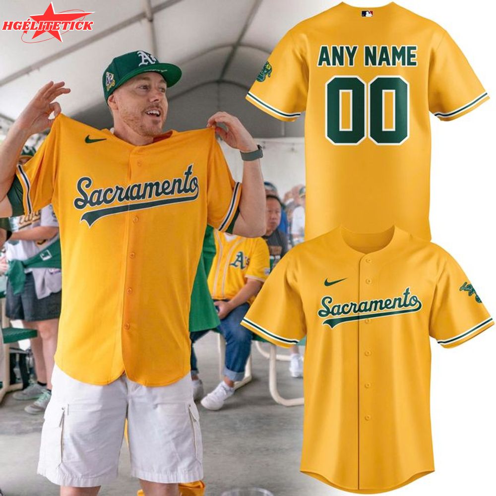 Oakland Athletics 2026 'Sacramento' Gold Custom Jersey - Limited Edition Oakland Athletics 2026 'Sacramento' Gold Custom Jersey - Limited Edition