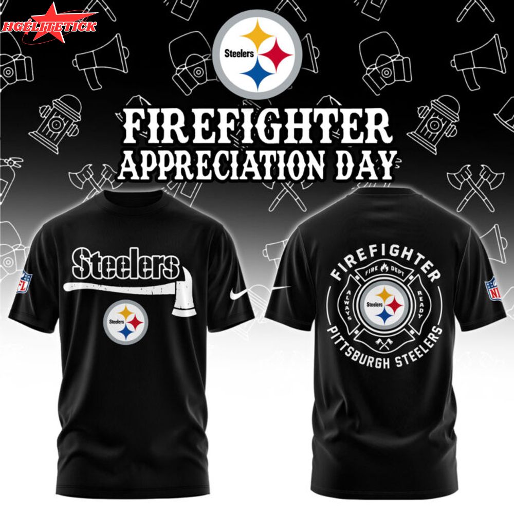 Pittsburgh Steelers Firefighter Appreciation Day Tshirt Pittsburgh Steelers Firefighter Appreciation Day Tshirt