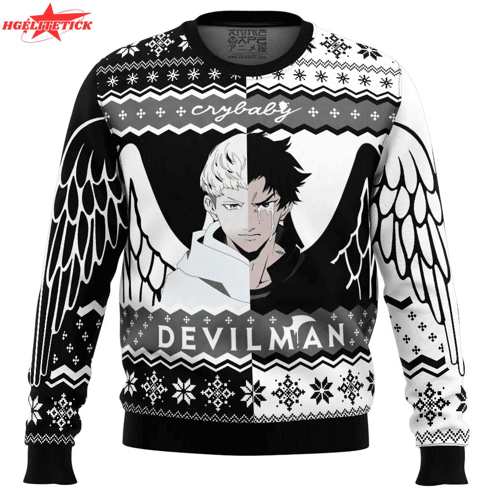 Rival Devilman Crybaby Ugly Christmas Sweaters Rival Devilman Crybaby Ugly Christmas Sweaters