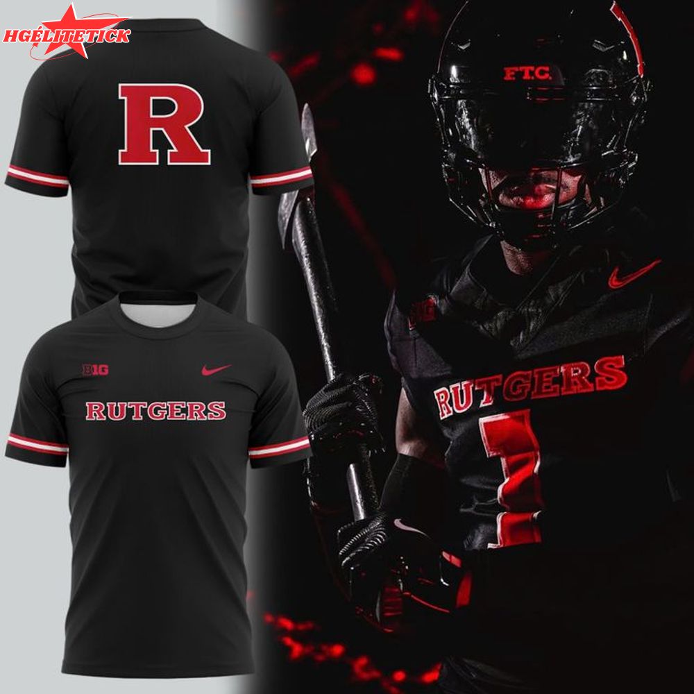 Rutgers Football Gameday Blackout T-Shirt - Limited Edition Rutgers Football Gameday Blackout T-Shirt - Limited Edition
