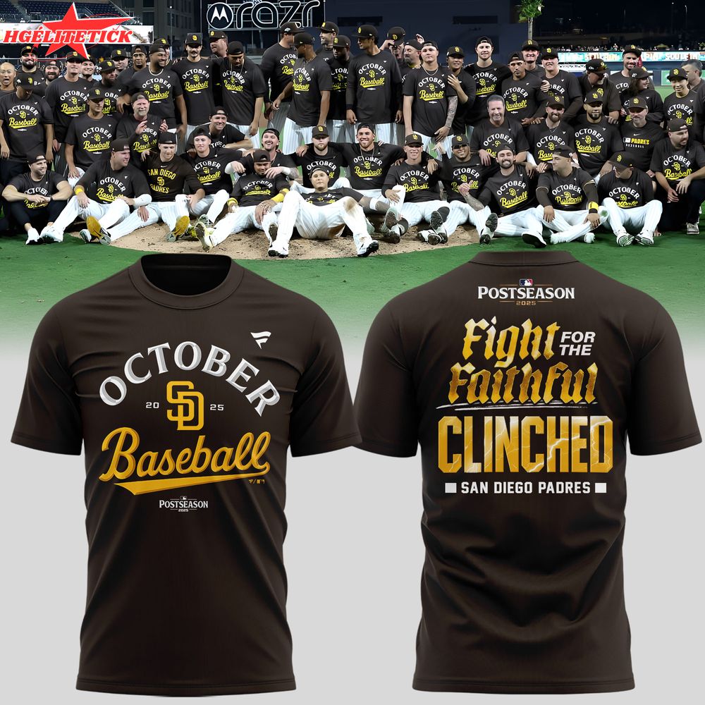 San Diego Padres Fight For The Faithful MLB Postseason October Baseball T-Shirt For Fans San Diego Padres Fight For The Faithful MLB Postseason October Baseball T-Shirt For Fans