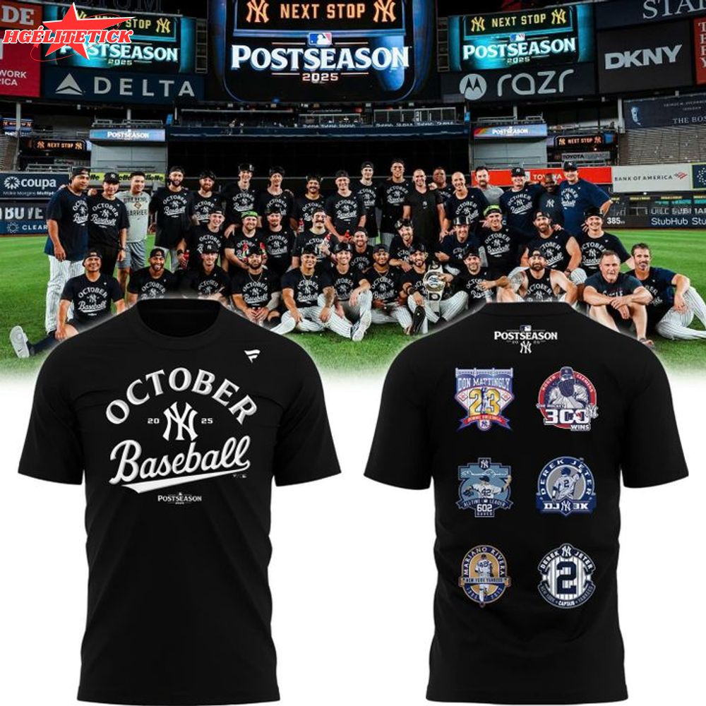 Special New October Baseball Old Patch Post Season 2025 Black T-Shirt Special New October Baseball Old Patch Post Season 2025 Black T-Shirt