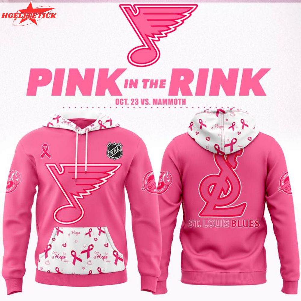 St. Louis Blues 2025 Pink in the Rink Night Hoodie St. Louis Blues 2025 Pink in the Rink Night Hoodie