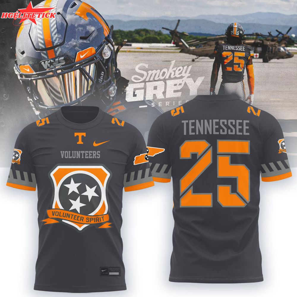 Tennessee Football Smokey Grey Series Uniform 2025 Shirt Tennessee Football Smokey Grey Series Uniform 2025 Shirt