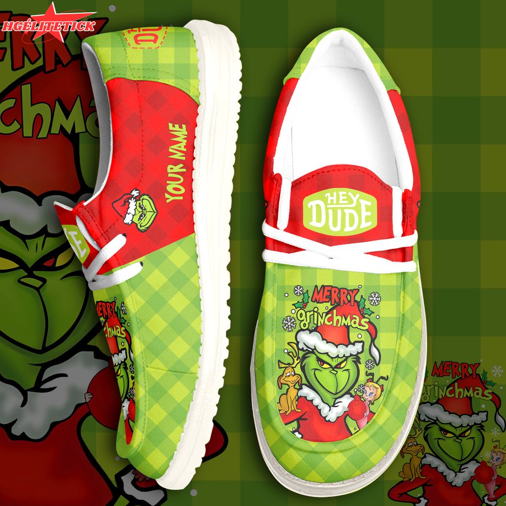 The Grinch Personalized Hey Dude Shoes For Men And Women The Grinch Personalized Hey Dude Shoes For Men And Women