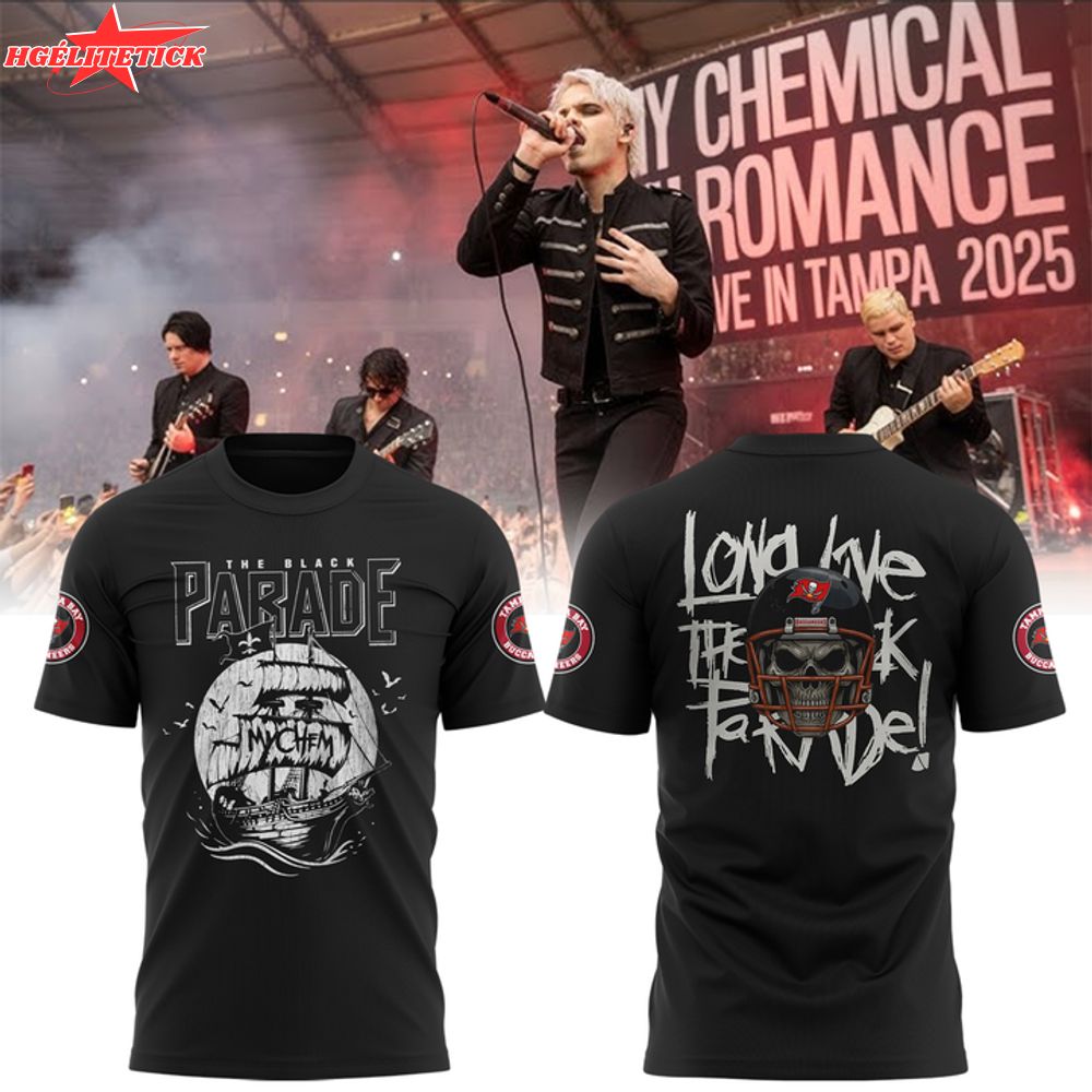 ampa Bay Buccaneers x My Chemical Romance Tour 2025 T-shirt ampa Bay Buccaneers x My Chemical Romance Tour 2025 T-shirt