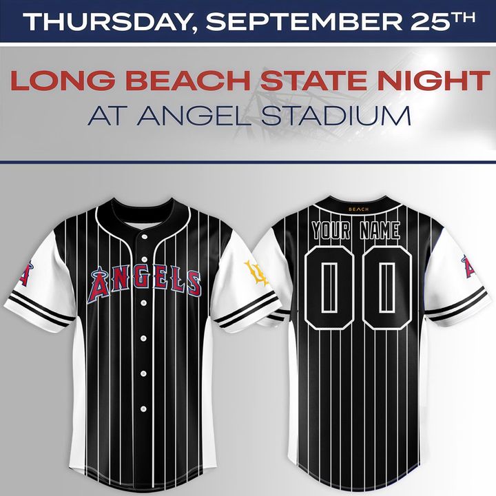 Los Angeles Angels 2025 Long Beach State Night Jersey Los Angeles Angels 2025 Long Beach State Night Jersey