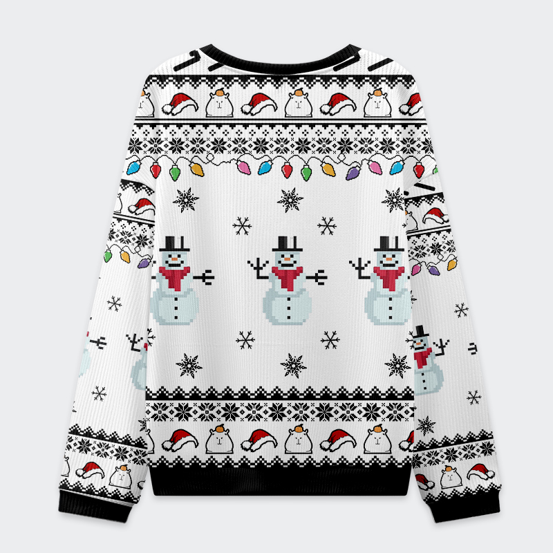 Capybara Smoking Christmas Ugly Sweat Capybara Smoking Christmas Ugly Sweat