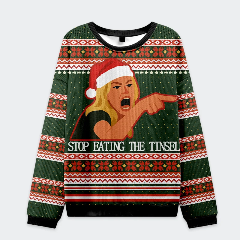 Stop Eating The Tinsel Cat Couple Christmas Ugly Sweat V2 Stop Eating The Tinsel Cat Couple Christmas Ugly Sweat V2