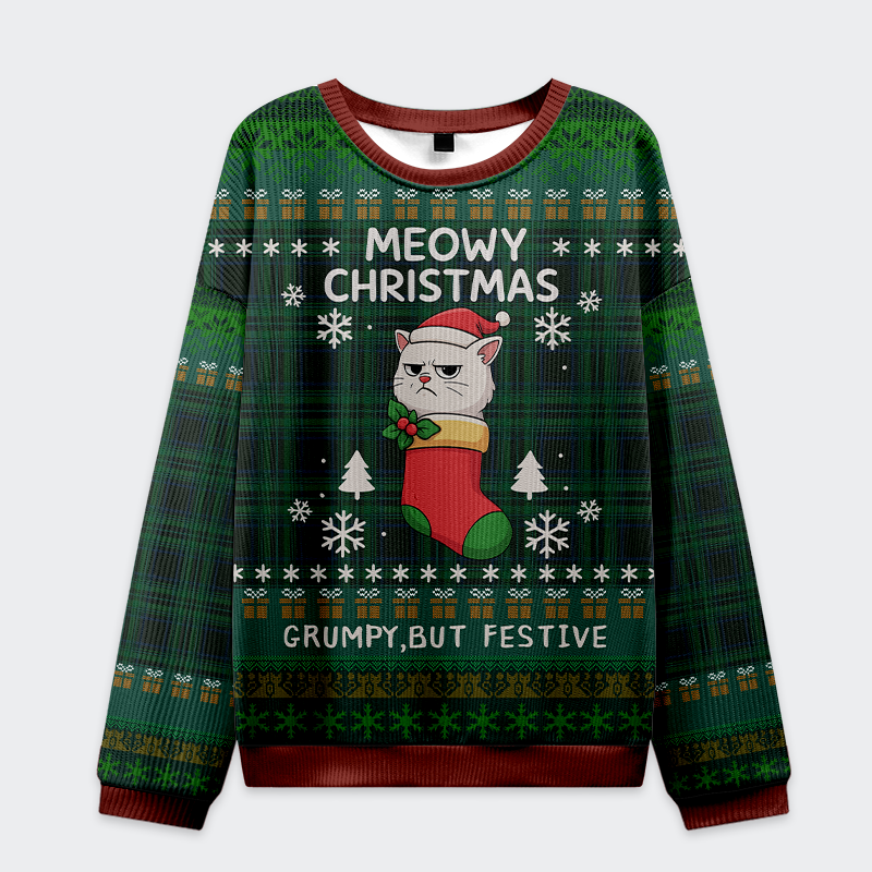 Meowy & Grumpy Festive Christmas Ugly Sweat Meowy & Grumpy Festive Christmas Ugly Sweat