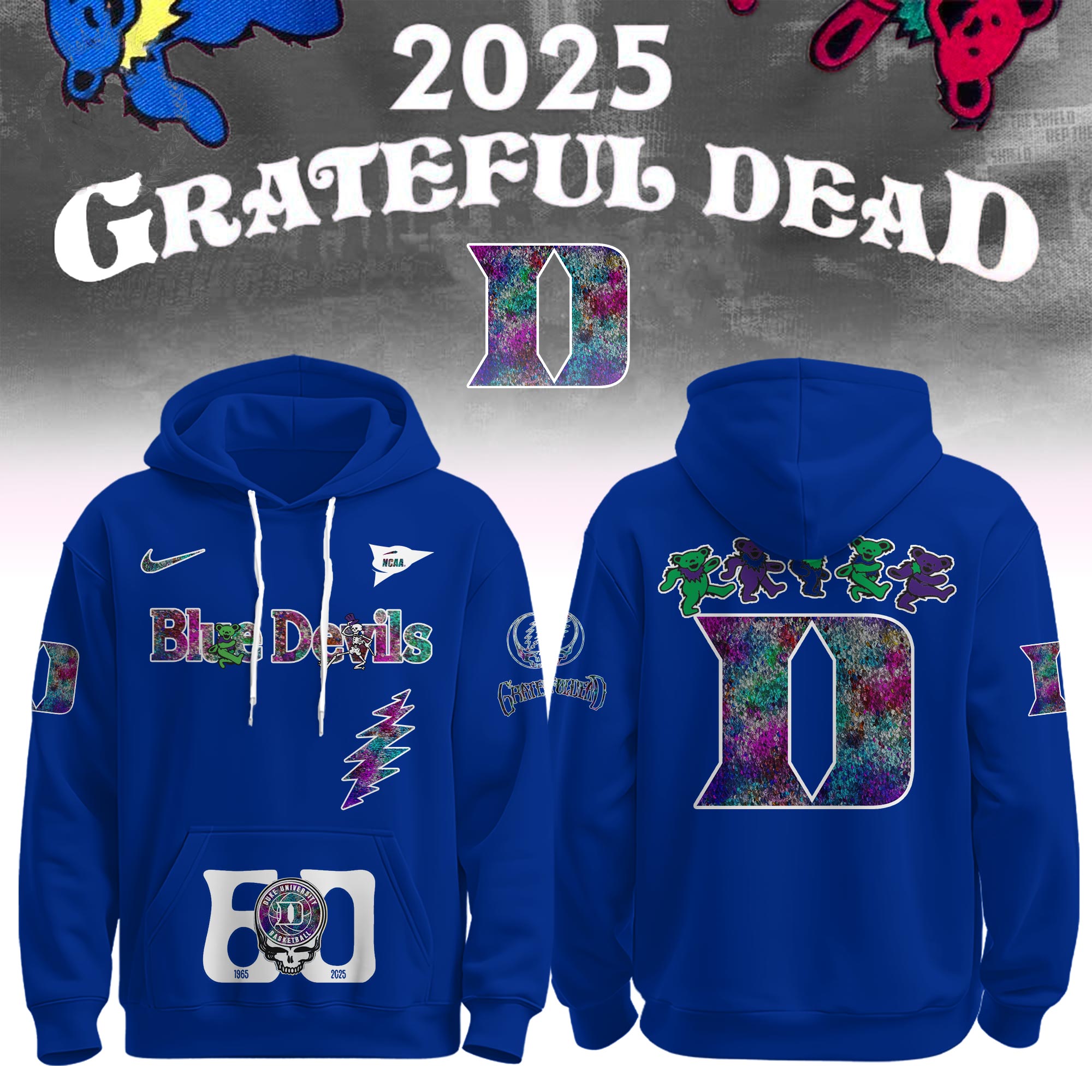 NCAA x Grateful Dead 60th Hoodie Editions Limited 1965 2025 NCAA x Grateful Dead 60th Hoodie Editions Limited 1965 2025