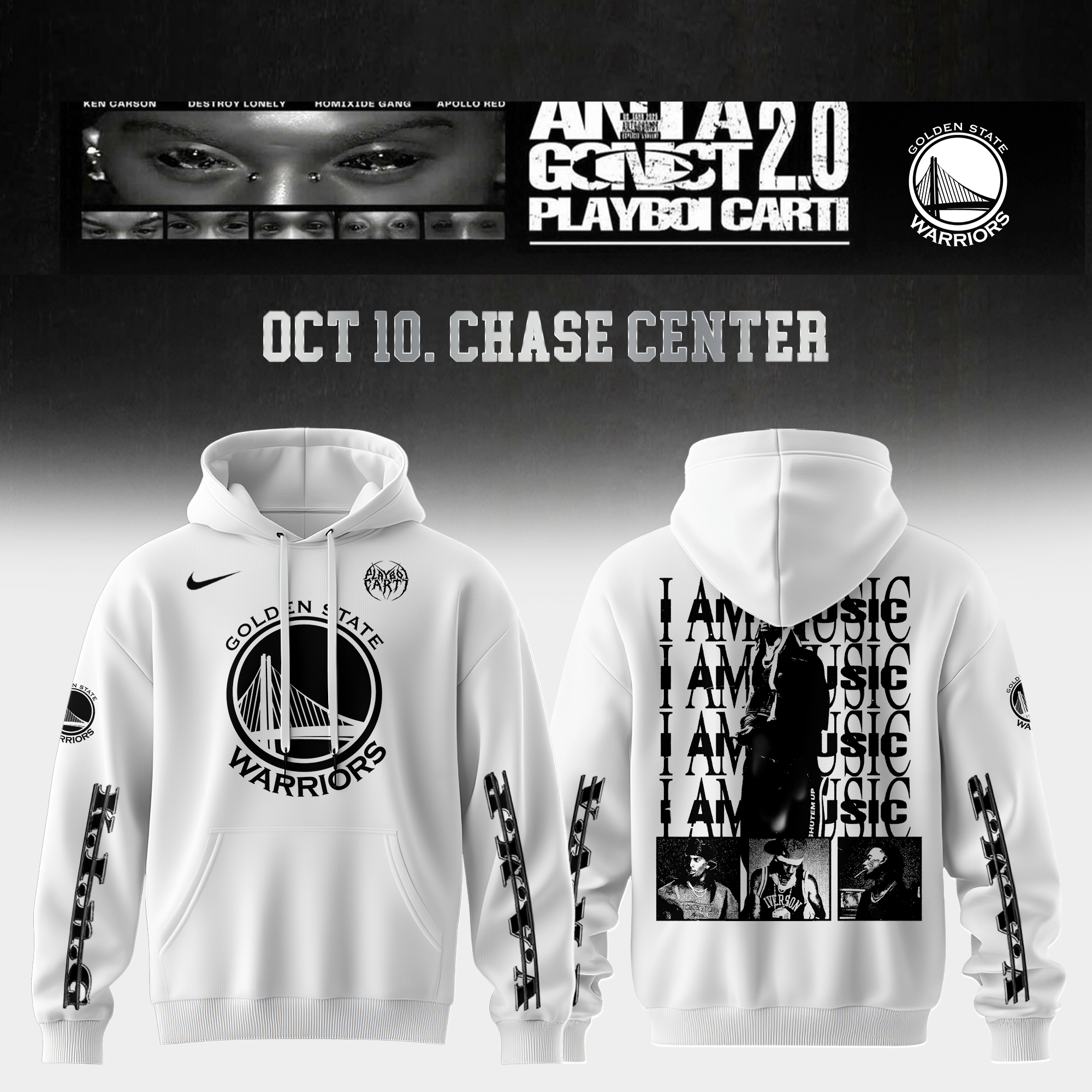 Golden State Warriors X Playboi Carti – Antagonist Tour 2.0 Merch Golden State Warriors X Playboi Carti – Antagonist Tour 2.0 Merch