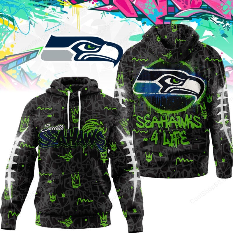 Seattle Seahawks Graffiti For Life Design Shirts Seattle Seahawks Graffiti For Life Design Shirts