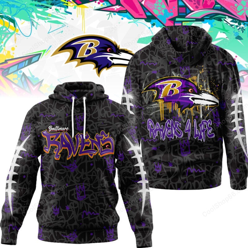 Baltimore Ravens Graffiti For Life Design Shirts Baltimore Ravens Graffiti For Life Design Shirts