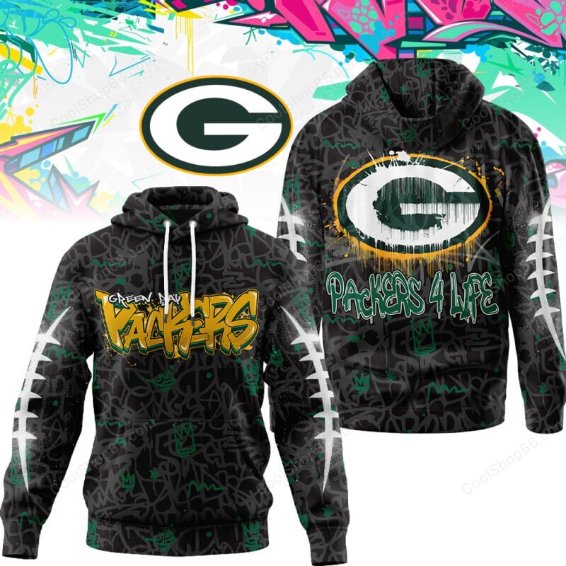 Green Bay Packers Graffiti For Life Design Shirts Green Bay Packers Graffiti For Life Design Shirts