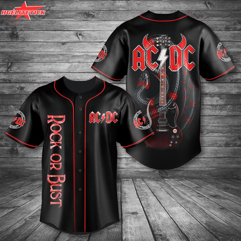 AC/DC Rock or Bust Baseball Jersey – Classic Rock Band Jersey Shirt for Fans AC/DC Rock or Bust Baseball Jersey – Classic Rock Band Jersey Shirt for Fans