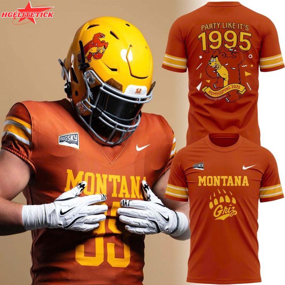 Exclusive Edition Montana Griz 1995 Anniversary Edition Uniforms T-Shirt Exclusive Edition Montana Griz 1995 Anniversary Edition Uniforms T-Shirt