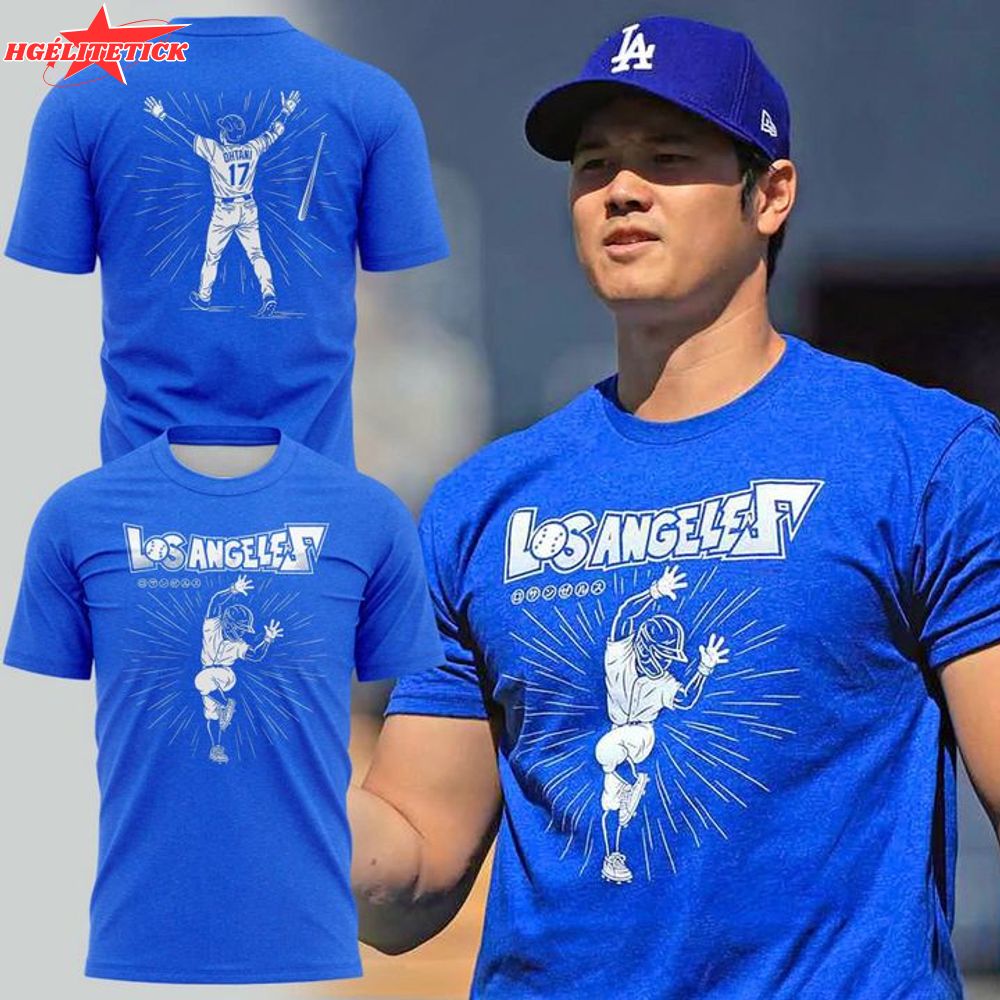 LA Dodgers Shohei Ohtani Hip Lock T-shirt - Special Edition LA Dodgers Shohei Ohtani Hip Lock T-shirt - Special Edition