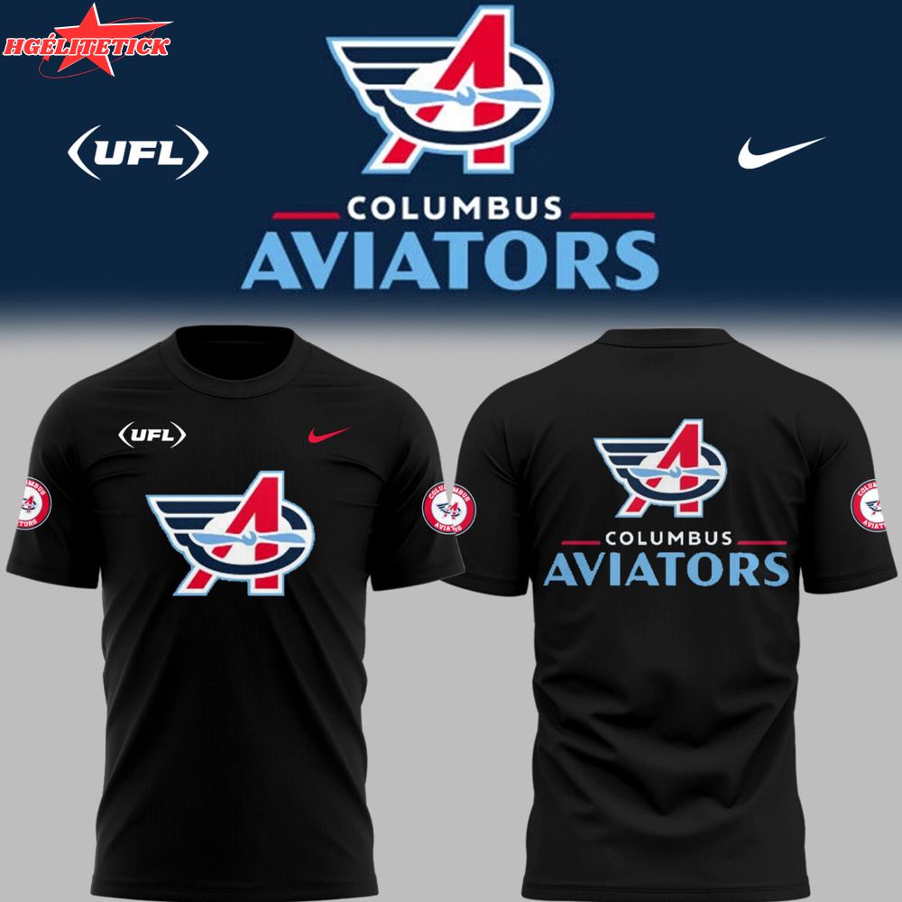 Limited Edition Columbus Aviators Football Black TShirt Limited Edition Columbus Aviators Football Black TShirt