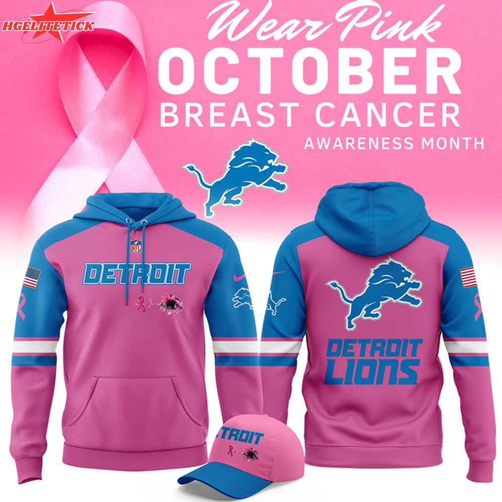 Limited Edition Detroit Lions Breast Cancer Awareness Hoodie 2025 Limited Edition Detroit Lions Breast Cancer Awareness Hoodie 2025