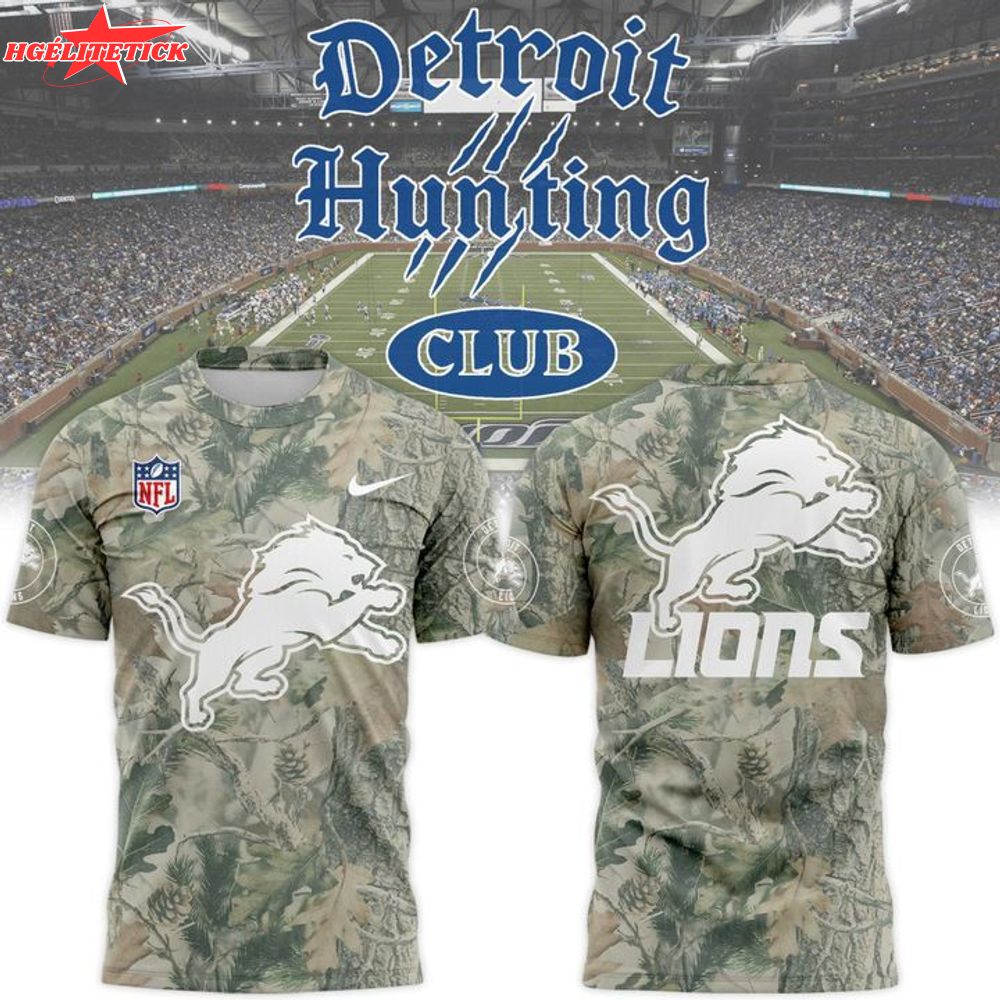 Limited Edition Detroit Lions Hunting New 2025-26 T-Shirt Limited Edition Detroit Lions Hunting New 2025-26 T-Shirt